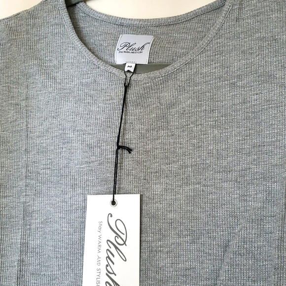 Plush Apparel Gray Ribbed Pajama Short Set Multiple Sizes NWT - Picture 4 of 4